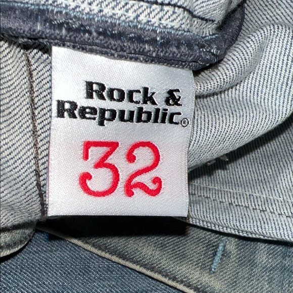 Rock & Republic Light Blue Flare Leg Jeans Size 32 - Picture 10 of 14